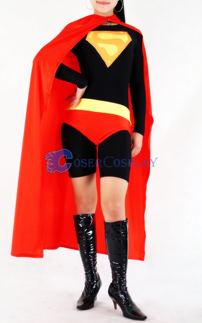 Dark Supergirl Cosplay Costume Lycra Halloween